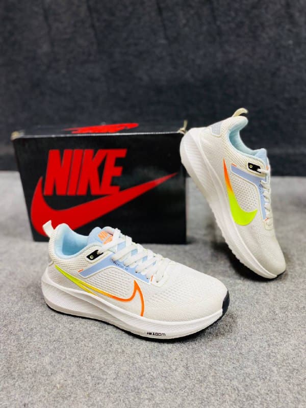 Air Zoom Running Sneakers – White / Volt - Image 2
